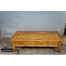 05001 . elm wood 8 drawers coffee table