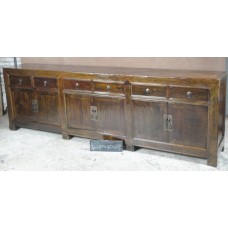 01006 . Chinese large elm wood sideboard