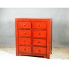 06004 . Red chest of drawers