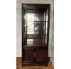 04008. Chinese rosewood with glass cabinet.