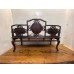 07020  Antique rosewood marble inlay 3 set arm chair.  ***SOLD ***