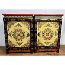 03003 Pair of Tibetan bedside table