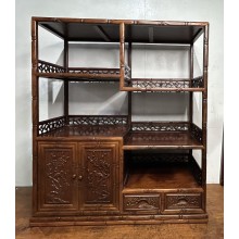 04040   Rosewood antique display unit 