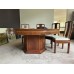 13006.  Antique Chinese rosewood dinner table with 8 chairs.