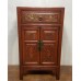 04027. Antique red small carving cabinet 