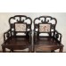 07016 pair of  antique rosewood arm chairs 