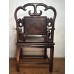 07016 pair of  antique rosewood arm chairs 