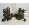 16008. Pair of vintage solid bronze Qi Lin