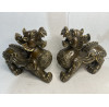 16007 Pair of vintage solid bronze Pi Xiu