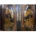 04021  Antique black &gold cabinet