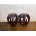 07023   Antique rosewood drum stool    ###SOLD###