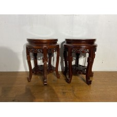 07027   Rosewood round seat