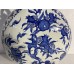 15030  Blue and white flat vase   ***SOLD***