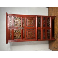 04020  Chinese red carving cabinet