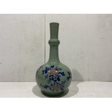 15064   Green with blue vase