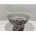 15045   Red and white higt footed bowl   ***SOLD***