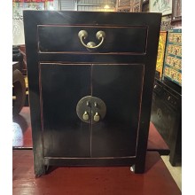 03004 . Black elm bedside table 