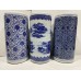 15077  Blue and white umbrella stand