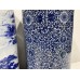 15077  Blue and white umbrella stand