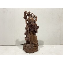 17042   Hardwood carved buddha 