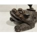 17040   Antique boxwood carved frog