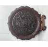 20027 Chinese antique cinaabar plate