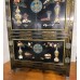 04015 .chinese black lacquer with cloisonne and marble inlay cabinet    ***  SOLD  ***