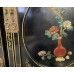 04014 Pair of antique chinese black lacquer with marble inlay small cabinet  ****SOLD***