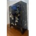 04028   Chinese black & gold lacquer with marble inlay cabinet   ### SOLD ###