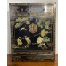 04031 Chinese black & gold lacquer with shell and marble inlay cabinet    ***  SOLD  ***