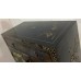 04031 Chinese black & gold lacquer with shell and marble inlay cabinet    ***  SOLD  ***