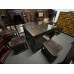 13004  chinese rosewood square tea table with 4 chairs   