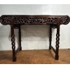 02002. Antique Chinese rosewood carved side table 