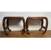 07002. Pair of Chinese rosewood stool   ### SOLD ###