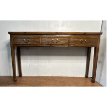 02023 chinese elm console table with 3 drawers 