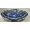 15006 . Antique Chinese blue & white dish with lid