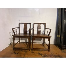 07014.  pair of elm arm chair    ###   HOT PRICE  $$$ 400 PR ###