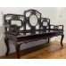 07020  Antique rosewood marble inlay 3 set arm chair.  ***SOLD ***