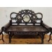 07029   Antique rosewood with marble inlay 3 set arm chair.  ####SOLD ###