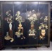 11011  Jade inlay hardwood antique screen