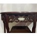 02028  Rosewood half round table