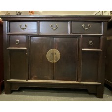 01012  Antique black sideboard