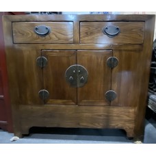 01039  Antique elm sideboard