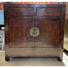 01044  Antique red elm sideboard    ***SOLD 10,11,2021 ***