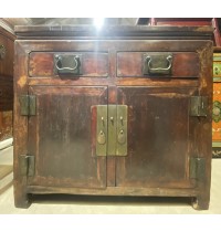 01055   Antique elm sideboard