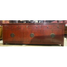 01057   Red elmwood sideboard