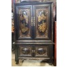 04021  Antique black &gold cabinet   ### SOLD ###