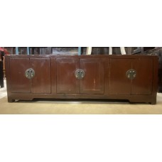 09015  Antique Red elm low sideboard   ***SOLD***