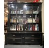 04034   Black cabinet with glass doors