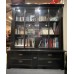 04034   Black cabinet with glass doors